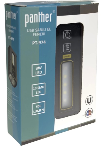 Panther PT-974 USB Şarjlı El Feneri modelleri