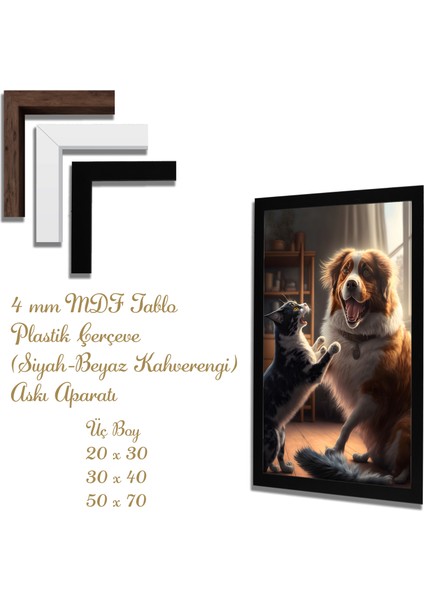 Ahşap Tablolar- Yapay Zeka ile Oluşturulmuş Görseller Uv Baskı-Mdf Tablo /368