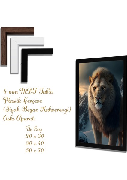 Ahşap Tablolar- Yapay Zeka ile Oluşturulmuş Görseller Uv Baskı-Mdf Tablo /416