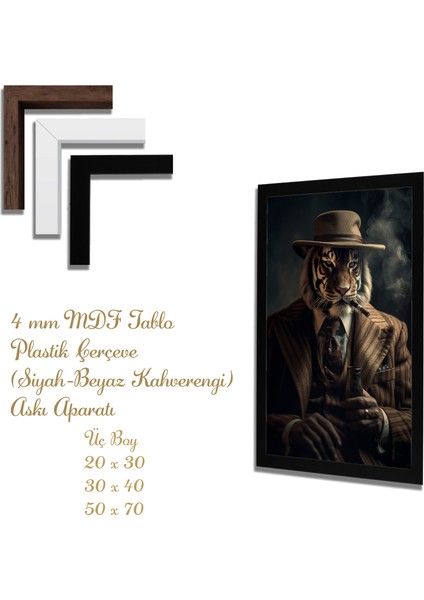 Ahşap Tablolar- Yapay Zeka ile Oluşturulmuş Görseller Uv Baskı-Mdf Tablo /633