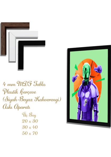 Ahşap Tablolar- Yapay Zeka ile Oluşturulmuş Görseller Uv Baskı-Mdf Tablo /5803