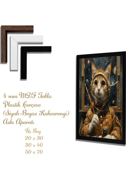 Ahşap Tablolar- Yapay Zeka ile Oluşturulmuş Görseller Uv Baskı-Mdf Tablo /387