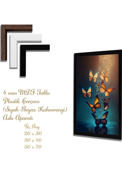 Ahşap Tablolar- Yapay Zeka ile Oluşturulmuş Görseller Uv Baskı-Mdf Tablo /5439