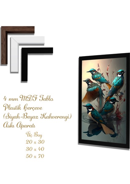 Ahşap Tablolar- Yapay Zeka ile Oluşturulmuş Görseller Uv Baskı-Mdf Tablo /5455