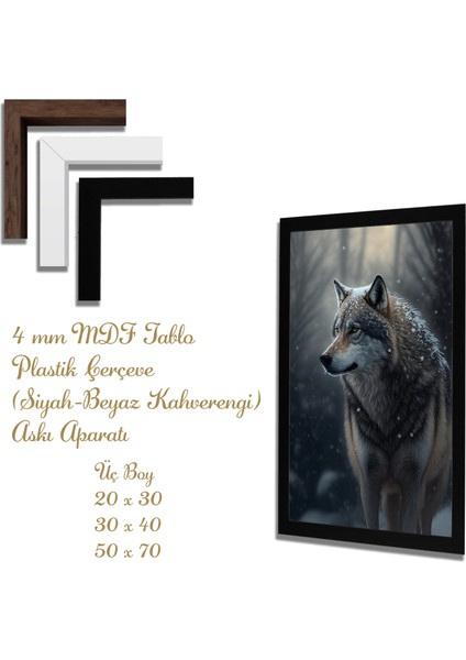 Ahşap Tablolar- Yapay Zeka ile Oluşturulmuş Görseller Uv Baskı-Mdf Tablo /6091