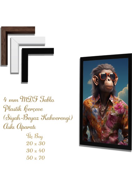 Ahşap Tablolar- Yapay Zeka ile Oluşturulmuş Görseller Uv Baskı-Mdf Tablo /441