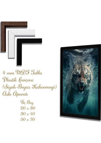 Ahşap Tablolar- Yapay Zeka ile Oluşturulmuş Görseller Uv Baskı-Mdf Tablo /372