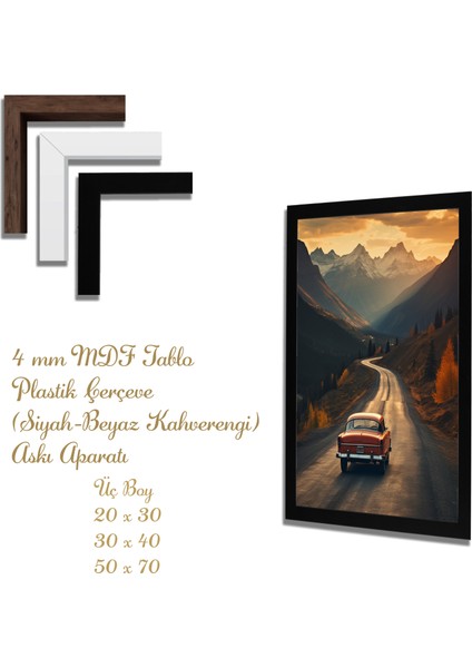 Ahşap Tablolar- Yapay Zeka ile Oluşturulmuş Görseller Uv Baskı-Mdf Tablo /537