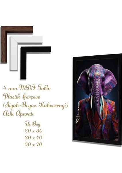 Ahşap Tablolar- Yapay Zeka ile Oluşturulmuş Görseller Uv Baskı-Mdf Tablo /5254