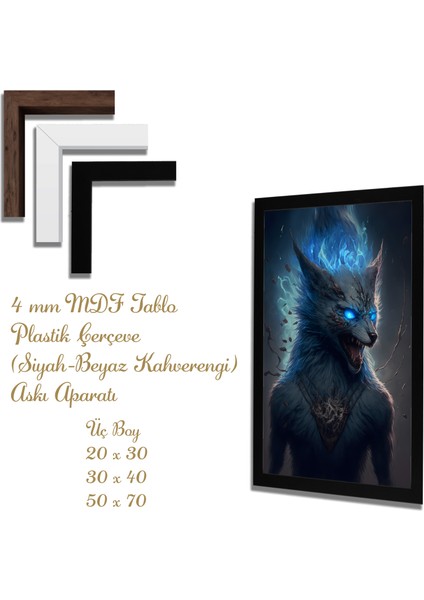 Ahşap Tablolar- Yapay Zeka ile Oluşturulmuş Görseller Uv Baskı-Mdf Tablo /5718