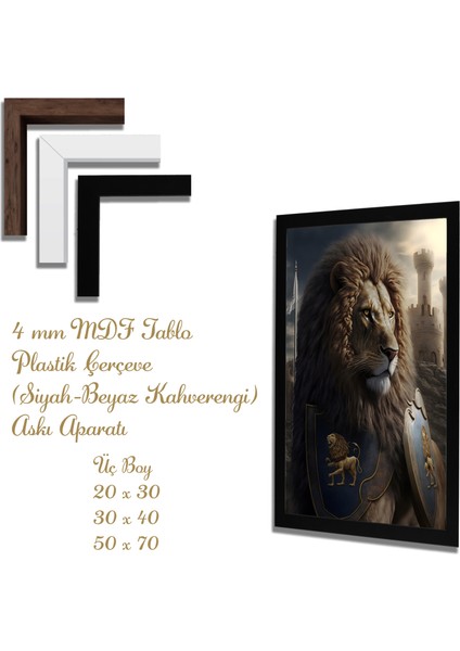 Ahşap Tablolar- Yapay Zeka ile Oluşturulmuş Görseller Uv Baskı-Mdf Tablo /6039