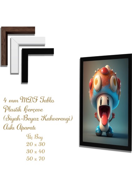 Ahşap Tablolar- Yapay Zeka ile Oluşturulmuş Görseller Uv Baskı-Mdf Tablo /5696