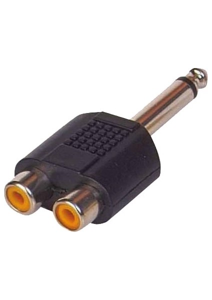 6.3 mm Mono Erkek / 2 Rca Dişi Çevirici Jack (4887)