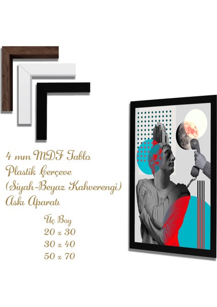 Ahşap Tablolar- Yapay Zeka ile Oluşturulmuş Görseller Uv Baskı-Mdf Tablo /188