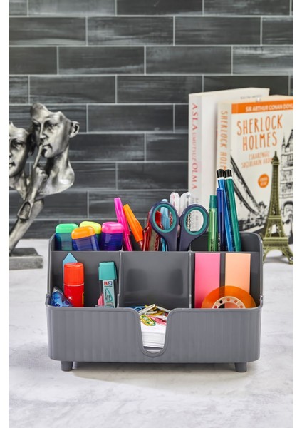 Line 6' Bölmeli Çok Amaçlı Masa Üstü Düzenleyici Kalemlik -Takı- Makyaj Organizeri fiyatları