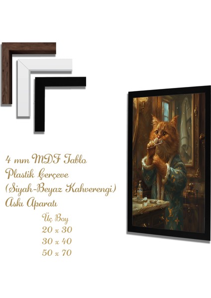 Ahşap Tablolar- Yapay Zeka ile Oluşturulmuş Görseller Uv Baskı-Mdf Tablo /5362