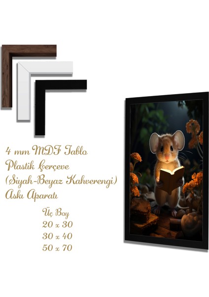 Ahşap Tablolar- Yapay Zeka ile Oluşturulmuş Görseller Uv Baskı-Mdf Tablo /5306