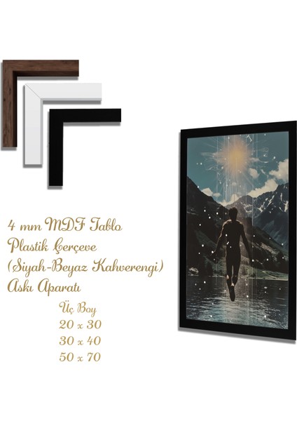 Ahşap Tablolar- Yapay Zeka ile Oluşturulmuş Görseller Uv Baskı-Mdf Tablo /5983