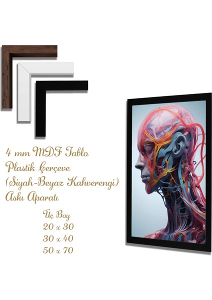 Ahşap Tablolar- Yapay Zeka ile Oluşturulmuş Görseller Uv Baskı-Mdf Tablo /5352