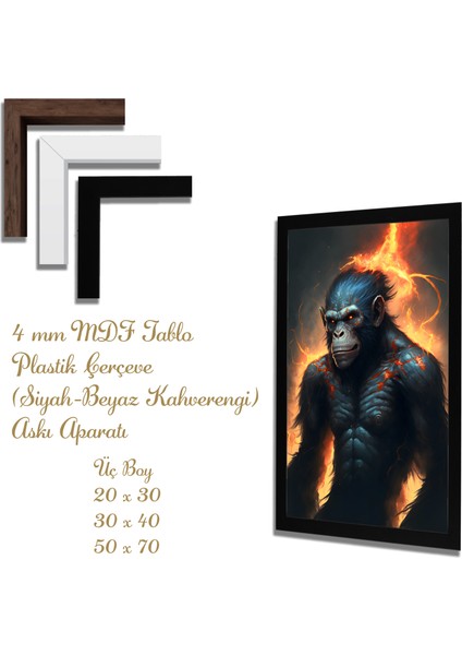 Ahşap Tablolar- Yapay Zeka ile Oluşturulmuş Görseller Uv Baskı-Mdf Tablo /6112