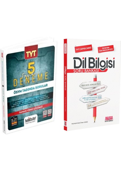 Tyt Tüm Dersler Fasikül 5 Deneme ve Akm Dil Bilgisi Soru Bankası Seti 2 Kitap