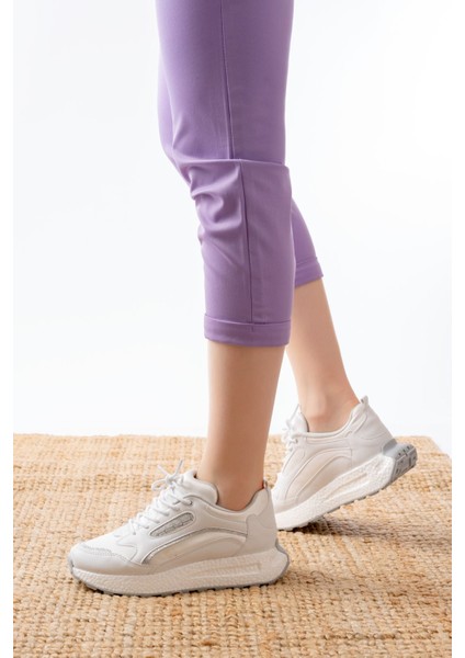 F-307 Bağcıklı Saten Taş Aksesuarlı Günlük Spor Ayakkabı fiyatları