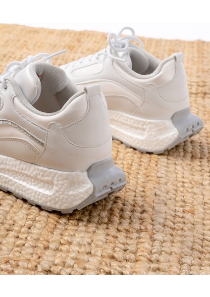 F-307 Bağcıklı Saten Taş Aksesuarlı Günlük Spor Ayakkabı indirimleri