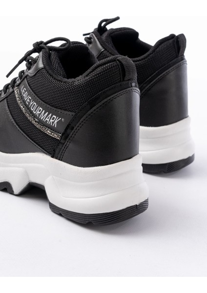 F-209 Bağcıklı Fileli Taş Aksesuarlı Günlük Spor Ayakkabı indirimleri