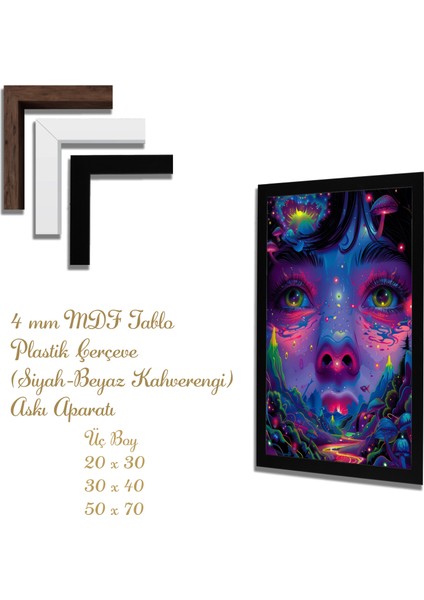 Ahşap Tablolar- Yapay Zeka ile Oluşturulmuş Görseller Uv Baskı-Mdf Tablo /6798