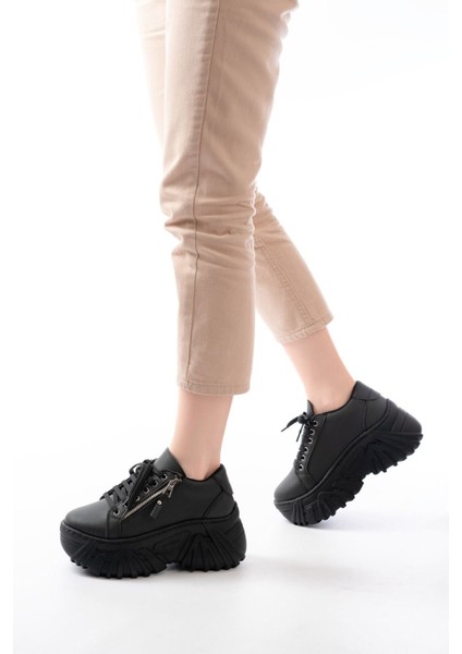 SP-156 Bağcıklı Fermuarlı Yüksek Taban Günlük Spor Ayakkabı fiyatları