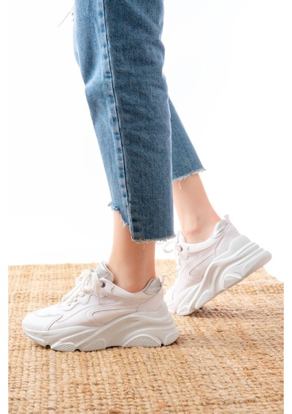 SP-149 Bağcıklı Fileli Günlük Spor Ayakkabı