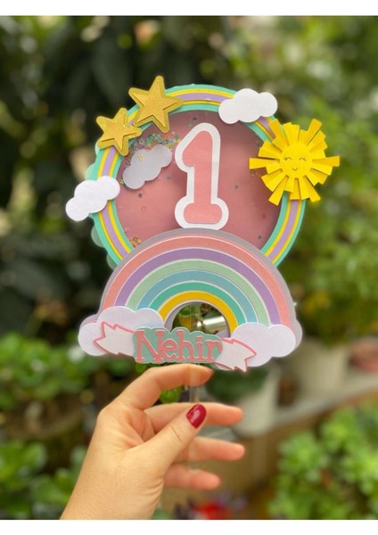 Rainbow Cake Topper