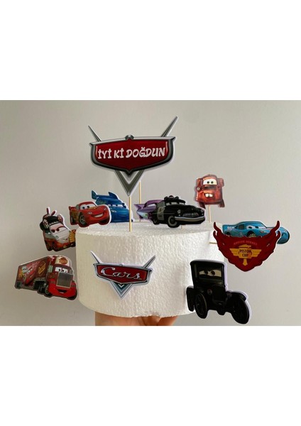 Arabalar Cars 3D Cake Topper Doğum Günü Pasta Süsü fiyatları