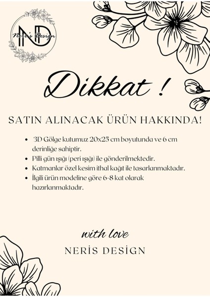 Hobbit Gece Lambası - Light Box - Gölge Kutusu