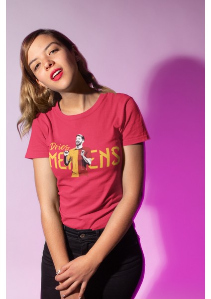 Dries Mertens Görselli Futbol Forma Baskılı Unisex Tişört Regular Fit T-Shirt