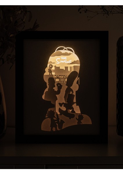 The Simpsons Gece Lambası - Light Box - Gölge Kutusu