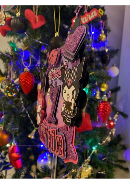 Kuromi Temalı 3D Cake Topper Doğum Günü Pasta Süsü modelleri