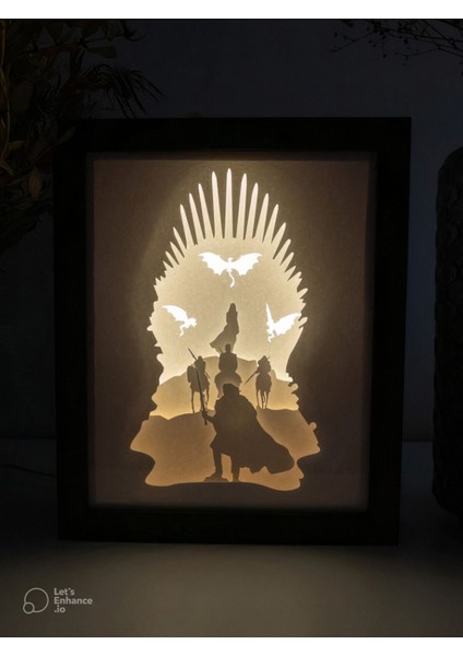 Game Of Thrones Gece Lambası - Light Box - Gölge Kutusu