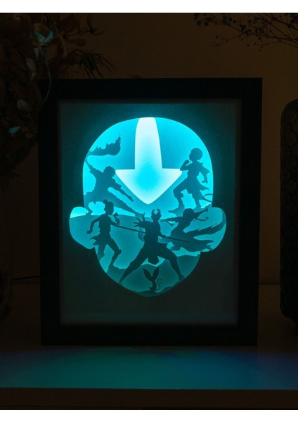 Avatar: The Last Airbender Gece Lambası - Light Box - Gölge Kutusu