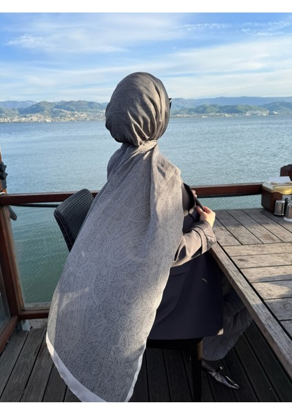 Pamuklu Soft Inci Desen Şal-Krem
