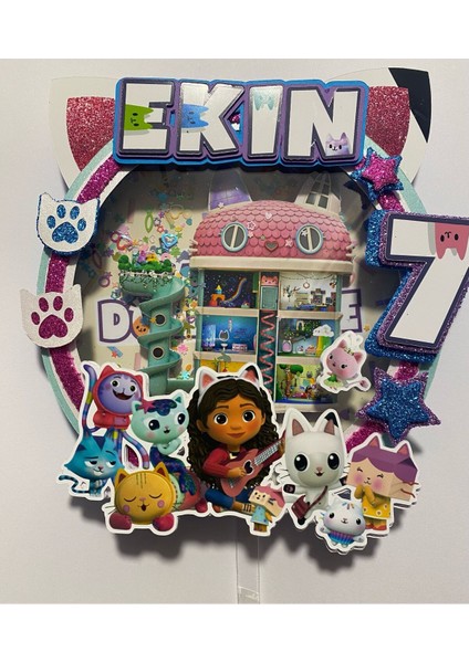 Gabby's Doll House 3D Cake Topper Doğum Günü Pasta Süsü fiyatları