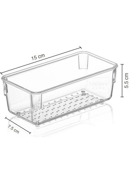 Çekmece Içi Düzenleyici, Modüler Saklama Kabı - Makyaj Takı Organizeri - 15 x 7,5 cm