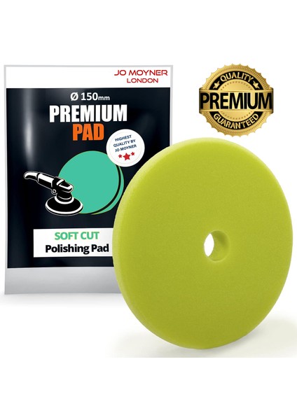 Soft Cut Polisaj Süngeri Pedi Ince Çizik Giderici 150MM Yeşil Araç Pasta Cila Pedi Anti Heat Teknolojisi