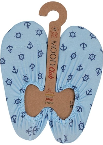 Mavi Dümen Deniz Ayakkabısı ve Çok Amaçlı Kaydırmaz Havuz Patiği