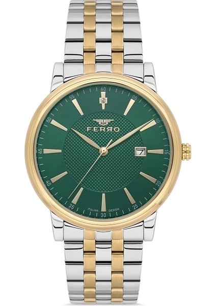 Sarı ve Gümüş Çelik Kordon Erkek Kol Saati F11479AWT-D6