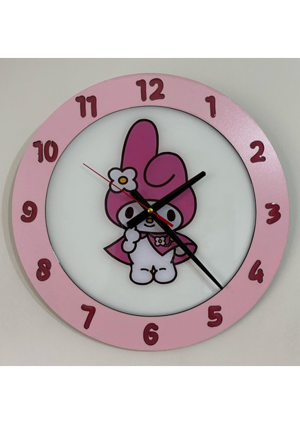 Çocuk Odası Duvar Saati - Epoksi Reçine Kaplamalı - Melody - 40 cm