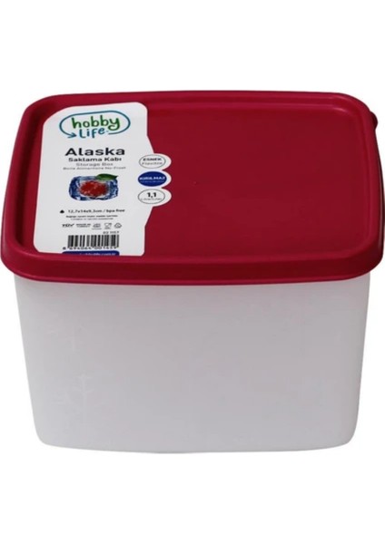 Alaska Nofrost Saklama Kabı 1,1 Litre Tekli ( -20 Dereceye Dayanıklı)