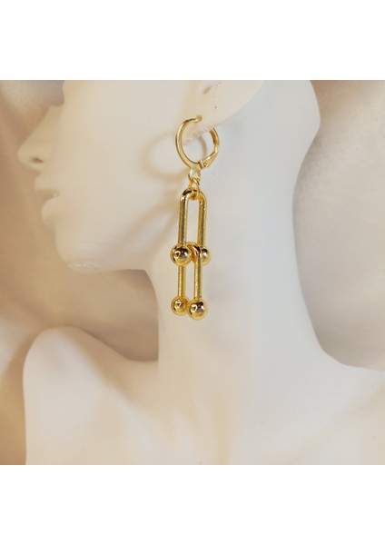 Kadın Gold Kaplama Toplu Kalın Zincir Tiffany Blanca Küpe, Ikili Gold Küpe fiyatları
