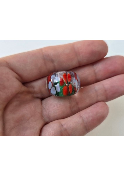 Murano Çiçekli Boncuk