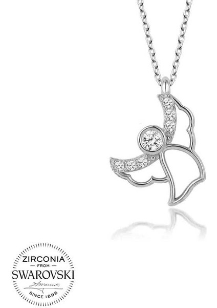 Swarovski Taşlı Gümüş Melek Bayan Kolye fiyatları